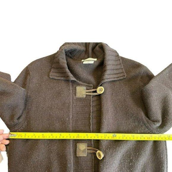 Gran Sasso Brown Cashmere Blend Long Loop Button Cardigan Womens 44 (M) - Picture 5 of 5